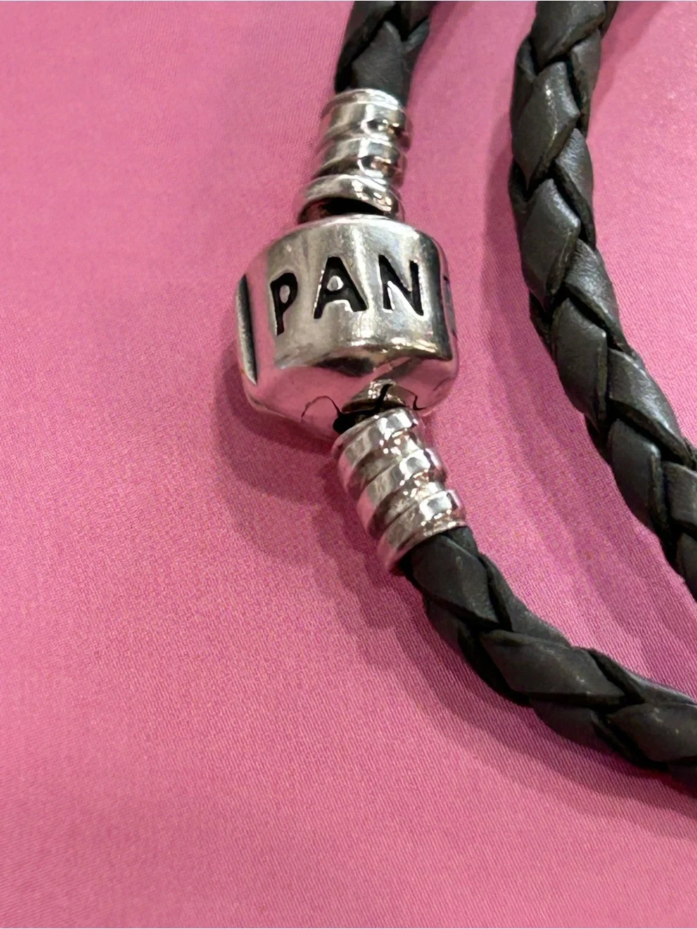 RETIRED Gray Double Leather Bracelet